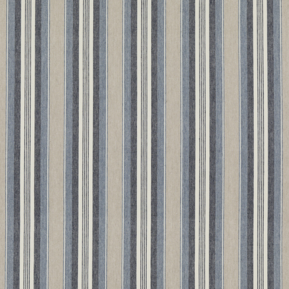 Lovisa fabric in indigo color - pattern ED85301.680.0 - by Threads in the Great Stripes collection