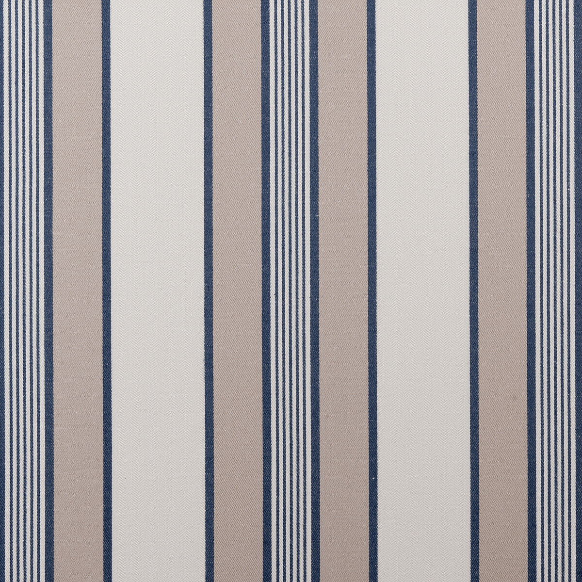 Regatta fabric in navy color - pattern F0423/03.CAC.0 - by Clarke And Clarke in the Clarke &amp; Clarke Ticking Stripes collection