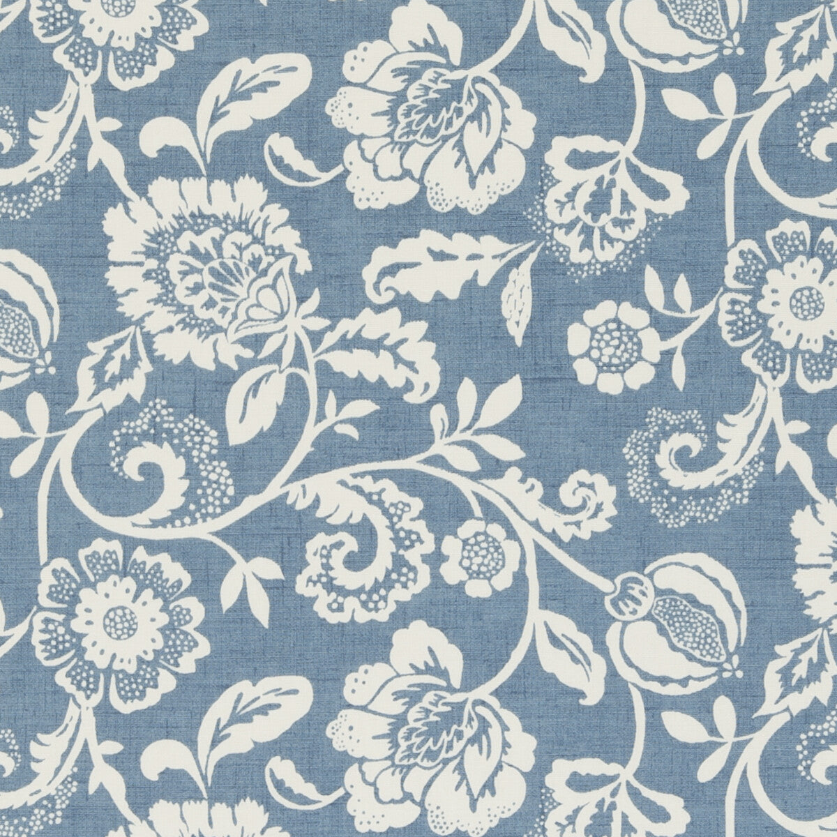 Eliza fabric in chambray color - pattern F0621/01.CAC.0 - by Clarke And Clarke in the Genevieve By Studio G For C&amp;C collection