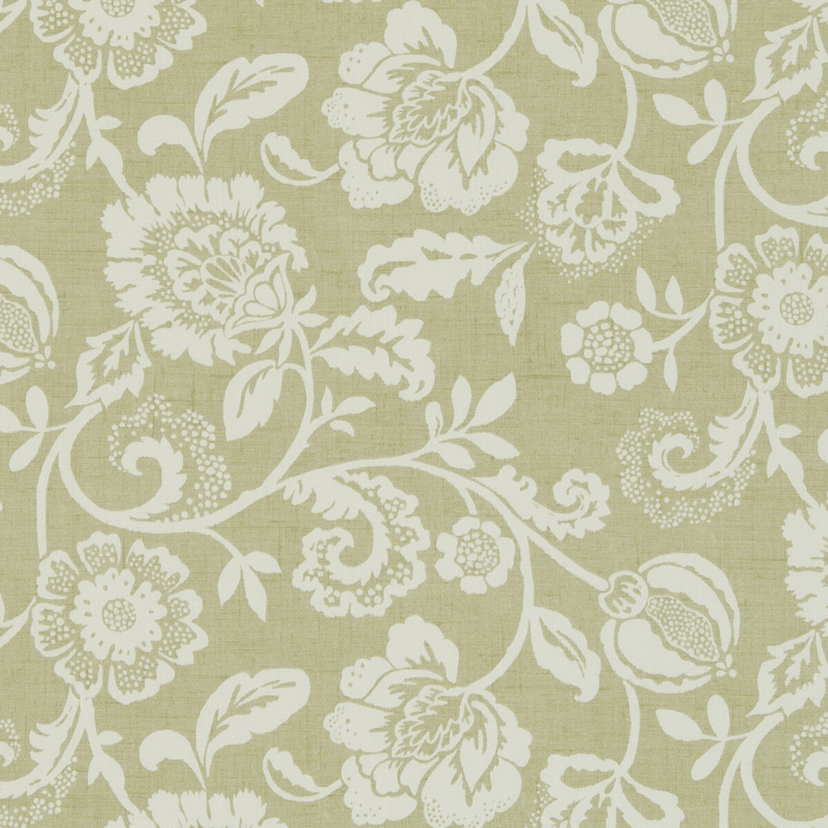 Eliza fabric in sage color - pattern F0621/05.CAC.0 - by Clarke And Clarke in the Genevieve By Studio G For C&amp;C collection