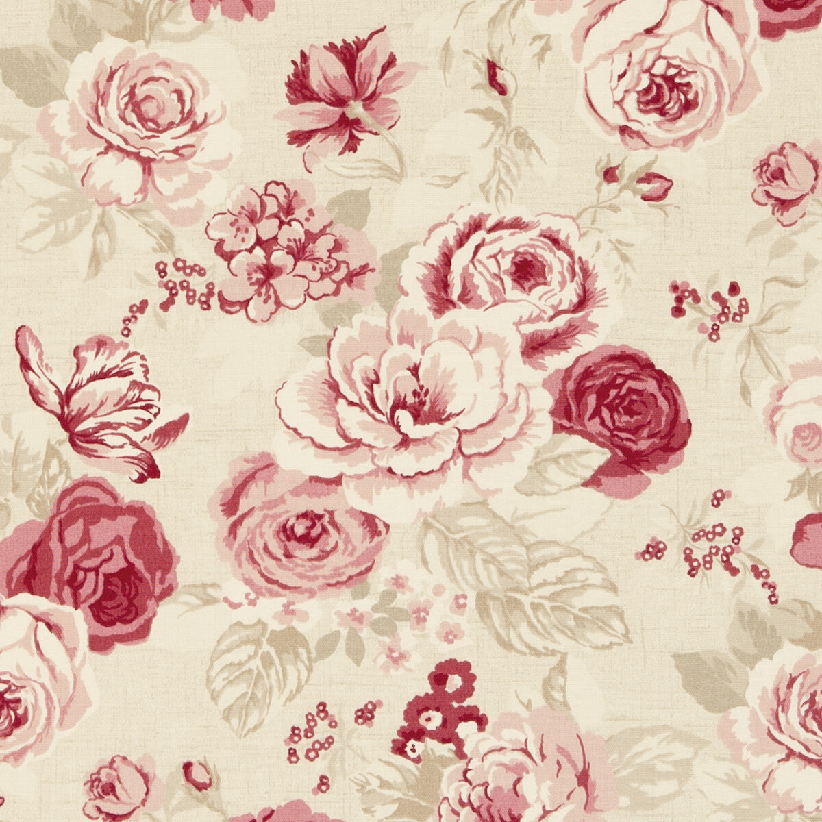 Genevieve fabric in raspberry color - pattern F0622/05.CAC.0 - by Clarke And Clarke in the Genevieve By Studio G For C&amp;C collection