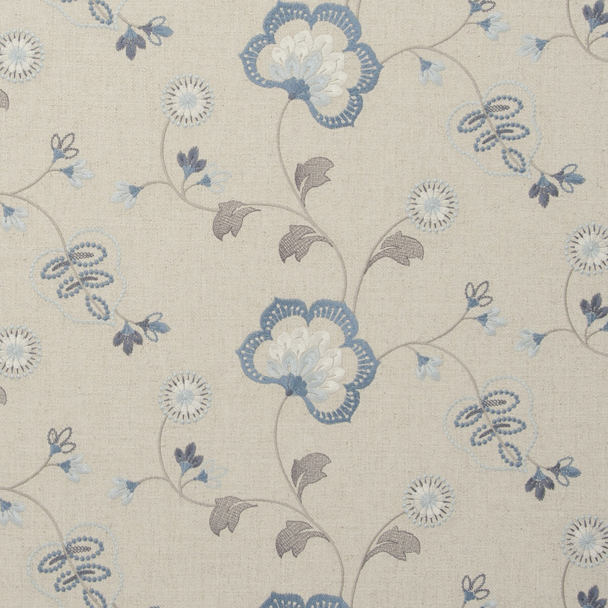 Chatsworth fabric in chambray color - pattern F0735/02.CAC.0 - by Clarke And Clarke in the Clarke &amp; Clarke Manor House collection
