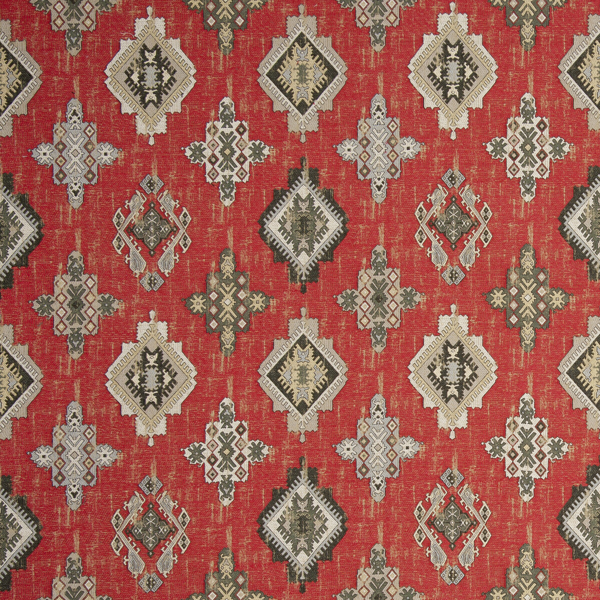 Konya fabric in crimson color - pattern F0796/06.CAC.0 - by Clarke And Clarke in the Clarke &amp; Clarke Anatolia collection