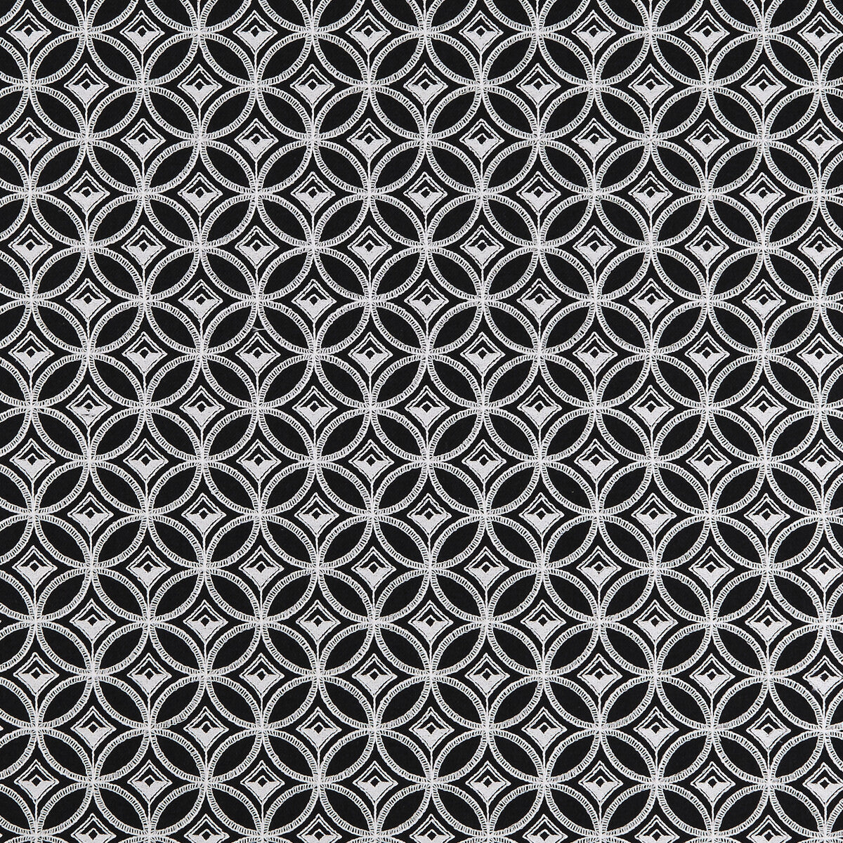 Bw1009 fabric in black/white color - pattern F0881/01.CAC.0 - by Clarke And Clarke in the Clarke &amp; Clarke Black + White collection