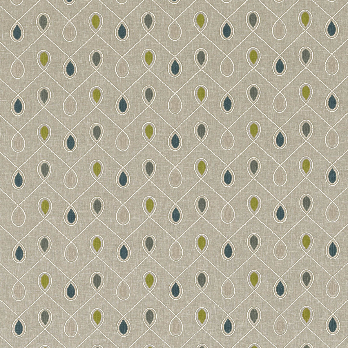 Healey fabric in teal/acacia color - pattern F0936/06.CAC.0 - by Clarke And Clarke in the Clarke &amp; Clarke Richmond collection