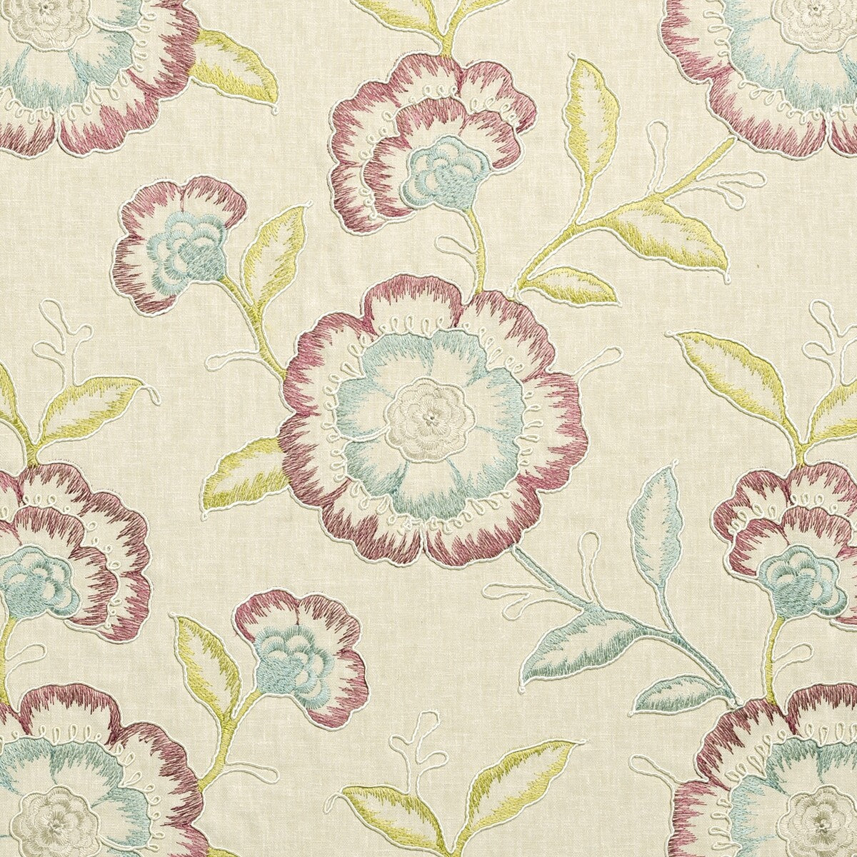 Richmond fabric in raspberry/duckegg color - pattern F0940/04.CAC.0 - by Clarke And Clarke in the Clarke &amp; Clarke Richmond collection