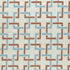 Sekai fabric in cinnabar/aqua color - pattern F0960/02.CAC.0 - by Clarke And Clarke in the Clarke & Clarke Amara collection