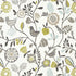 Folki fabric in chartreuse/charcoal color - pattern F0990/01.CAC.0 - by Clarke And Clarke in the Wilderness By Studio G For C&C collection