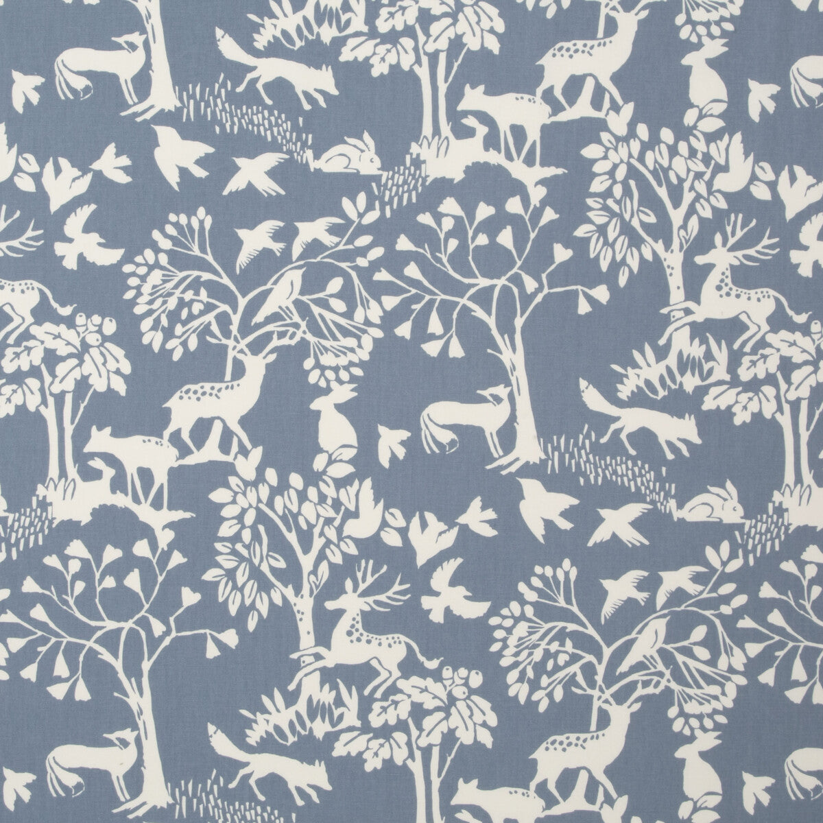 Vilda fabric in chambray color - pattern F0993/01.CAC.0 - by Clarke And Clarke in the Wilderness By Studio G For C&amp;C collection