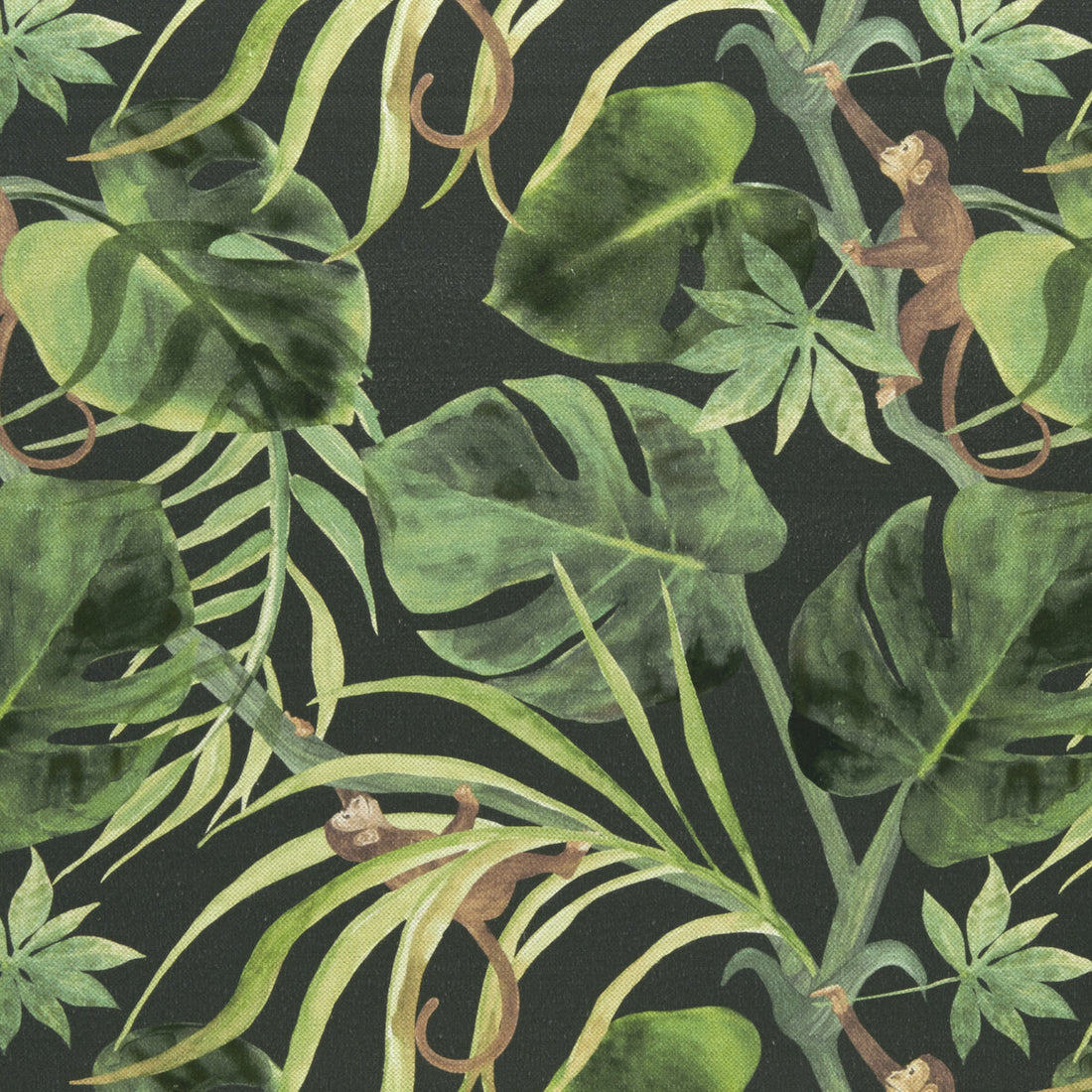 Monkey Business fabric in charcoal color - pattern F0998/01.CAC.0 - by Clarke And Clarke in the Colony collection