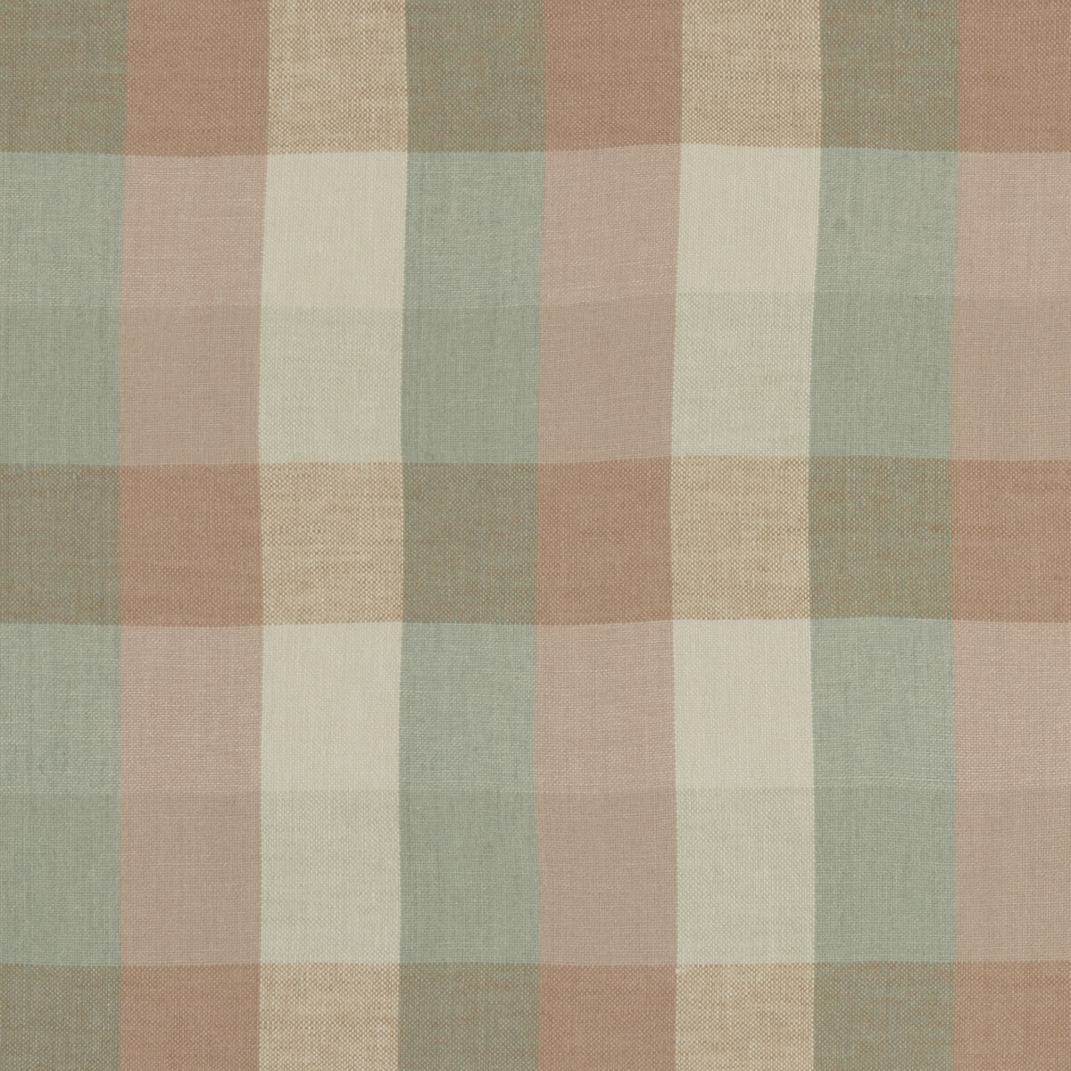 Austin Check fabric in mineral/blush color - pattern F1042/06.CAC.0 - by Clarke And Clarke in the Clarke &amp; Clarke Castle Garden collection