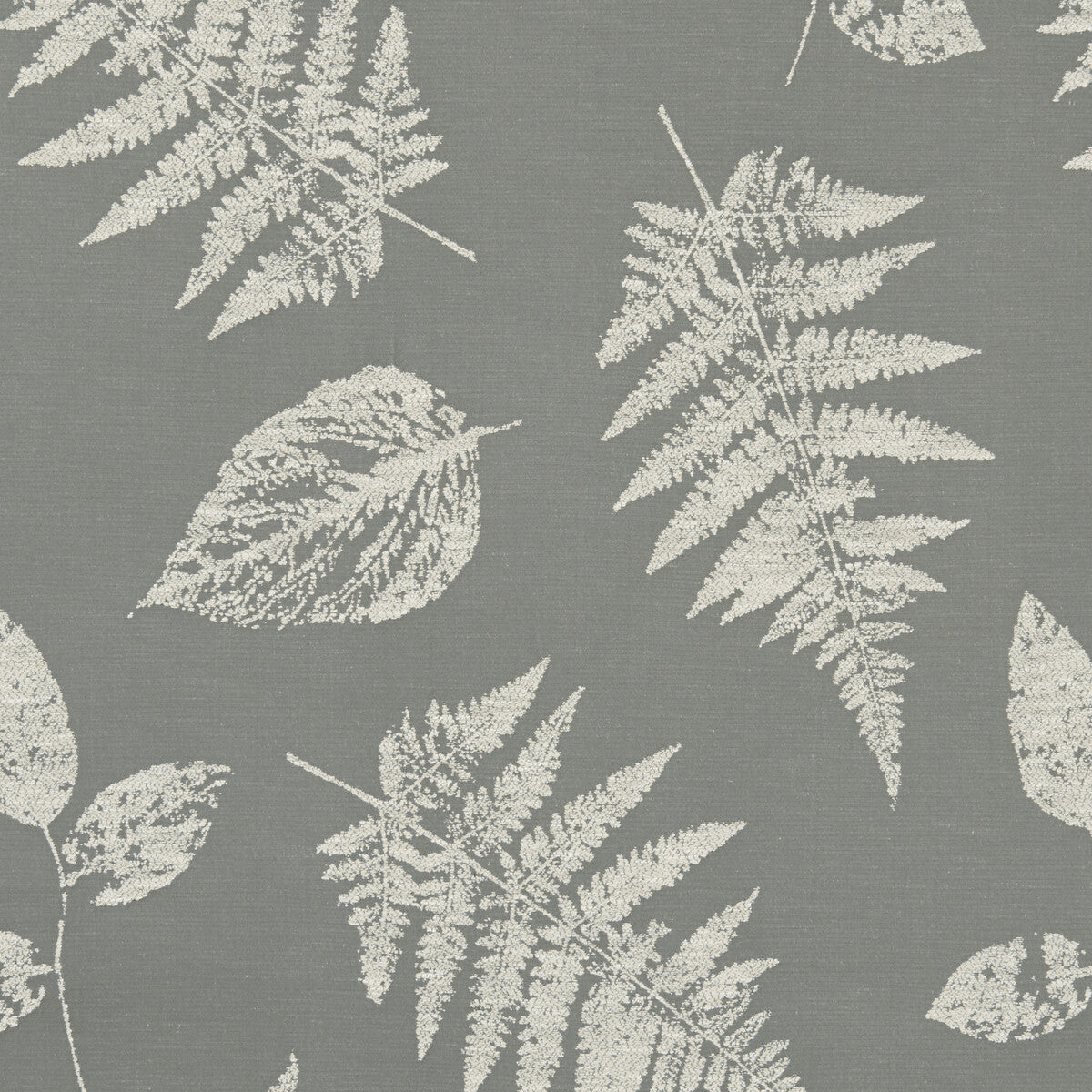 Foliage fabric in pewter color - pattern F1059/04.CAC.0 - by Clarke And Clarke in the Organics By Studio G For C&amp;C collection