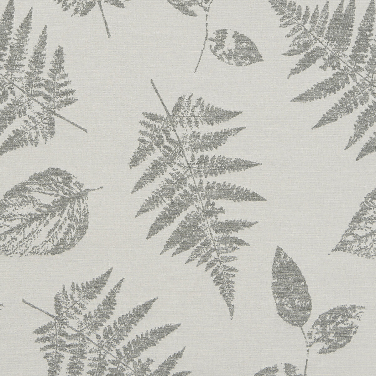 Foliage fabric in silver color - pattern F1059/06.CAC.0 - by Clarke And Clarke in the Organics By Studio G For C&amp;C collection