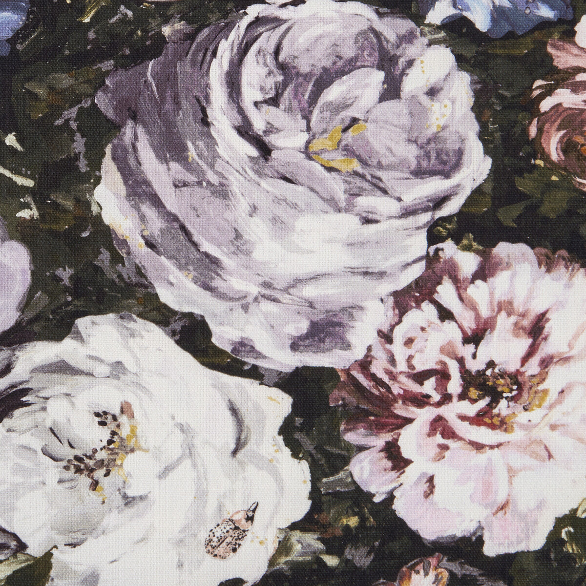 Floretta fabric in heather/ebony color - pattern F1088/03.CAC.0 - by Clarke And Clarke in the Clarke &amp; Clarke Botanica collection