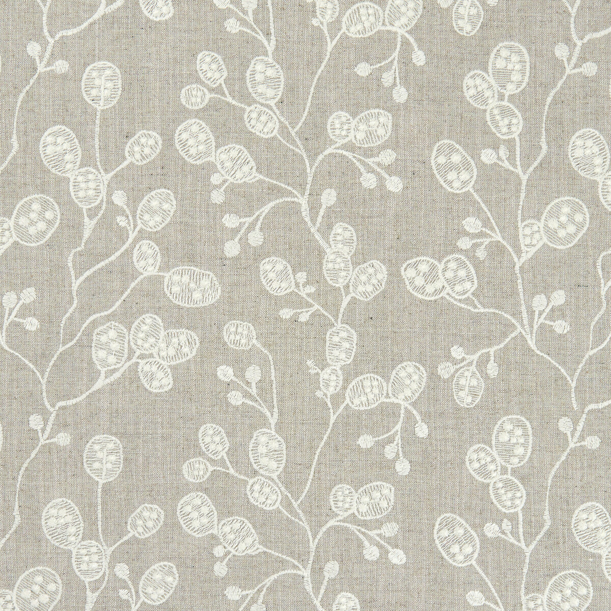 Honesty fabric in linen color - pattern F1090/02.CAC.0 - by Clarke And Clarke in the Clarke &amp; Clarke Botanica collection