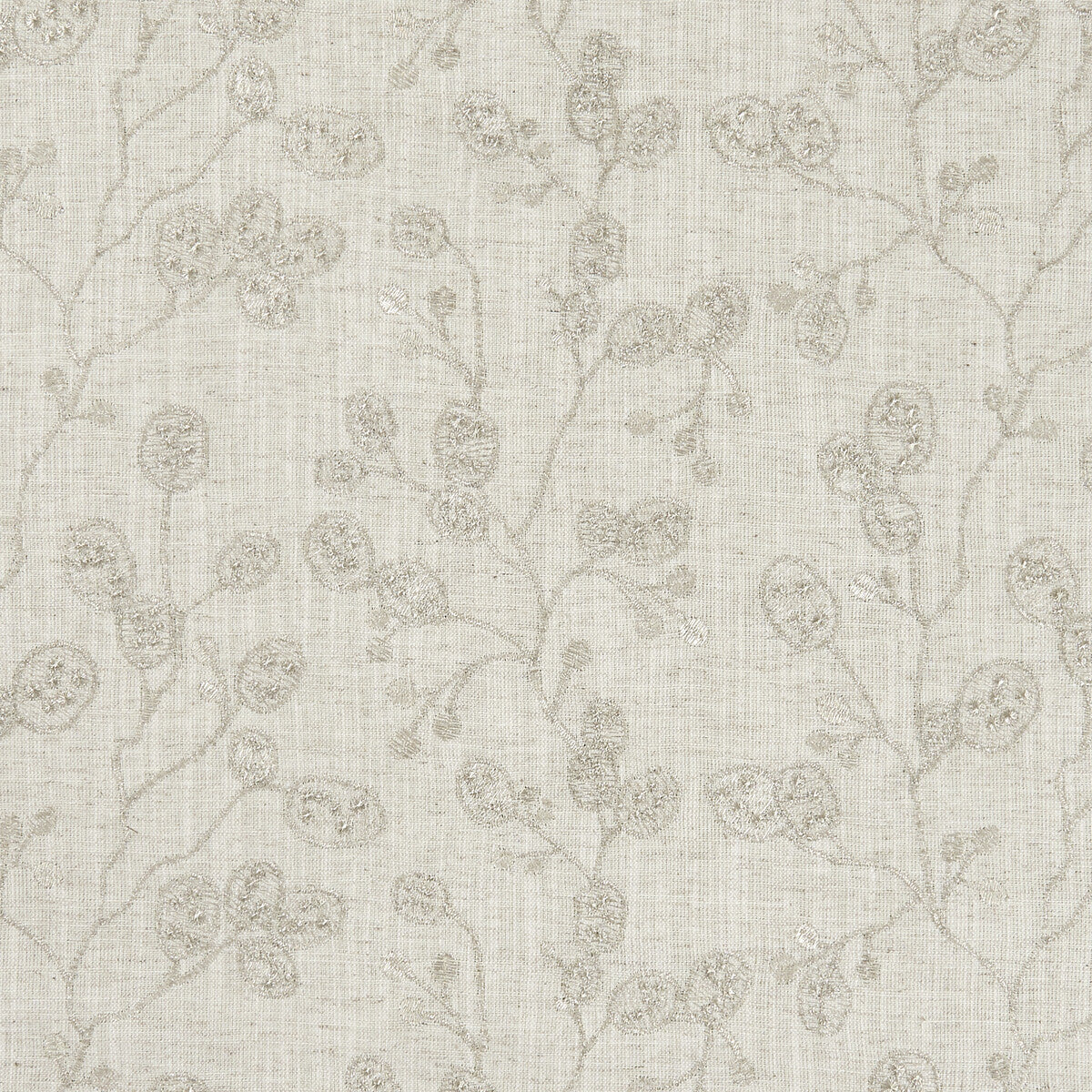 Honesty fabric in natural/gilver color - pattern F1090/04.CAC.0 - by Clarke And Clarke in the Clarke &amp; Clarke Botanica collection