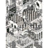 Miami fabric in blk wht color - pattern F111/4014.CS.0 - by Cole & Son in the Cole & Son Contemporary Fabrics collection