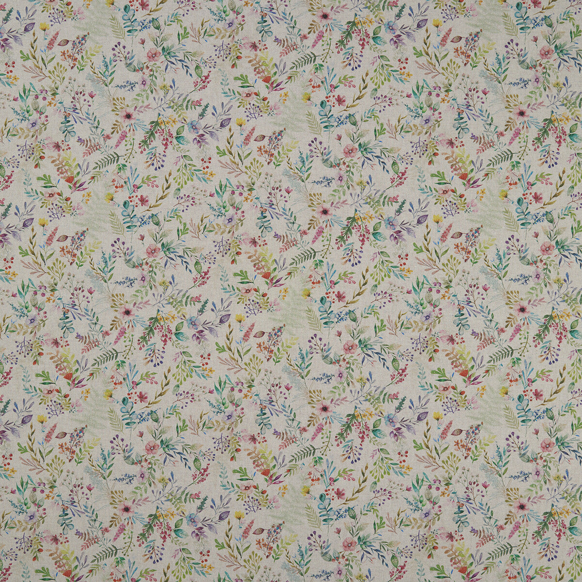 Forget Me fabric in not linen color - pattern F1161/01.CAC.0 - by Clarke And Clarke in the Clarke &amp; Clarke Country Garden collection