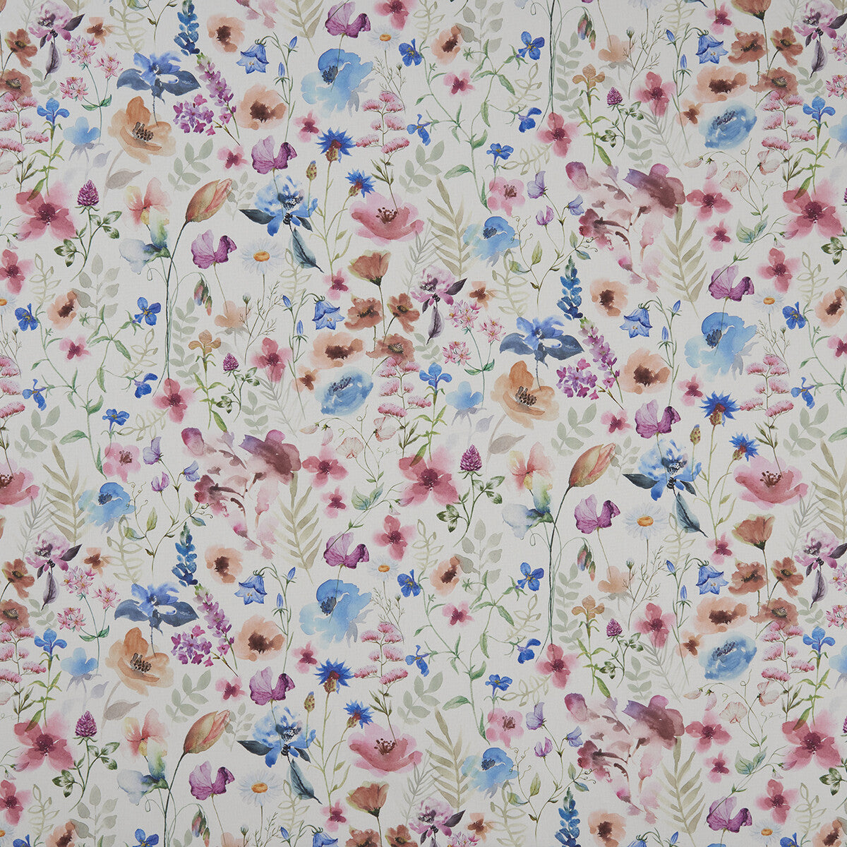 Lolita fabric in multi/cream color - pattern F1164/01.CAC.0 - by Clarke And Clarke in the Clarke &amp; Clarke Country Garden collection