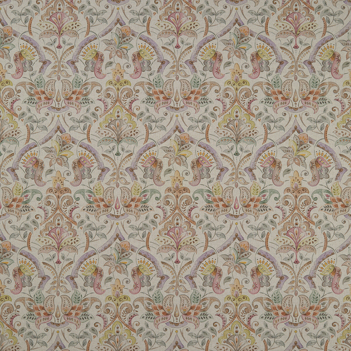 Rosalie fabric in summer color - pattern F1172/03.CAC.0 - by Clarke And Clarke in the Clarke &amp; Clarke Country Garden collection