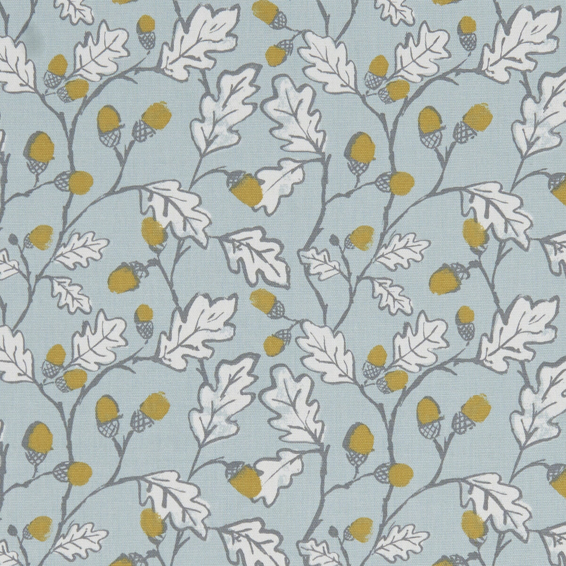 Acorn Trail fabric in duckegg color - pattern F1182/01.CAC.0 - by Clarke And Clarke in the Land &amp; Sea By Studio G For C&amp;C collection