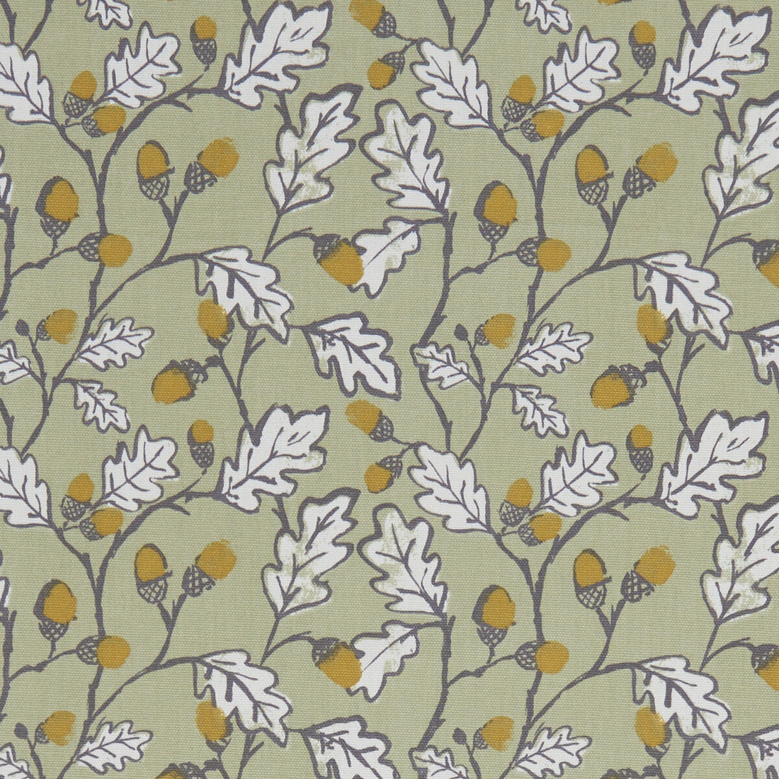 Acorn Trail fabric in sage color - pattern F1182/03.CAC.0 - by Clarke And Clarke in the Land &amp; Sea By Studio G For C&amp;C collection