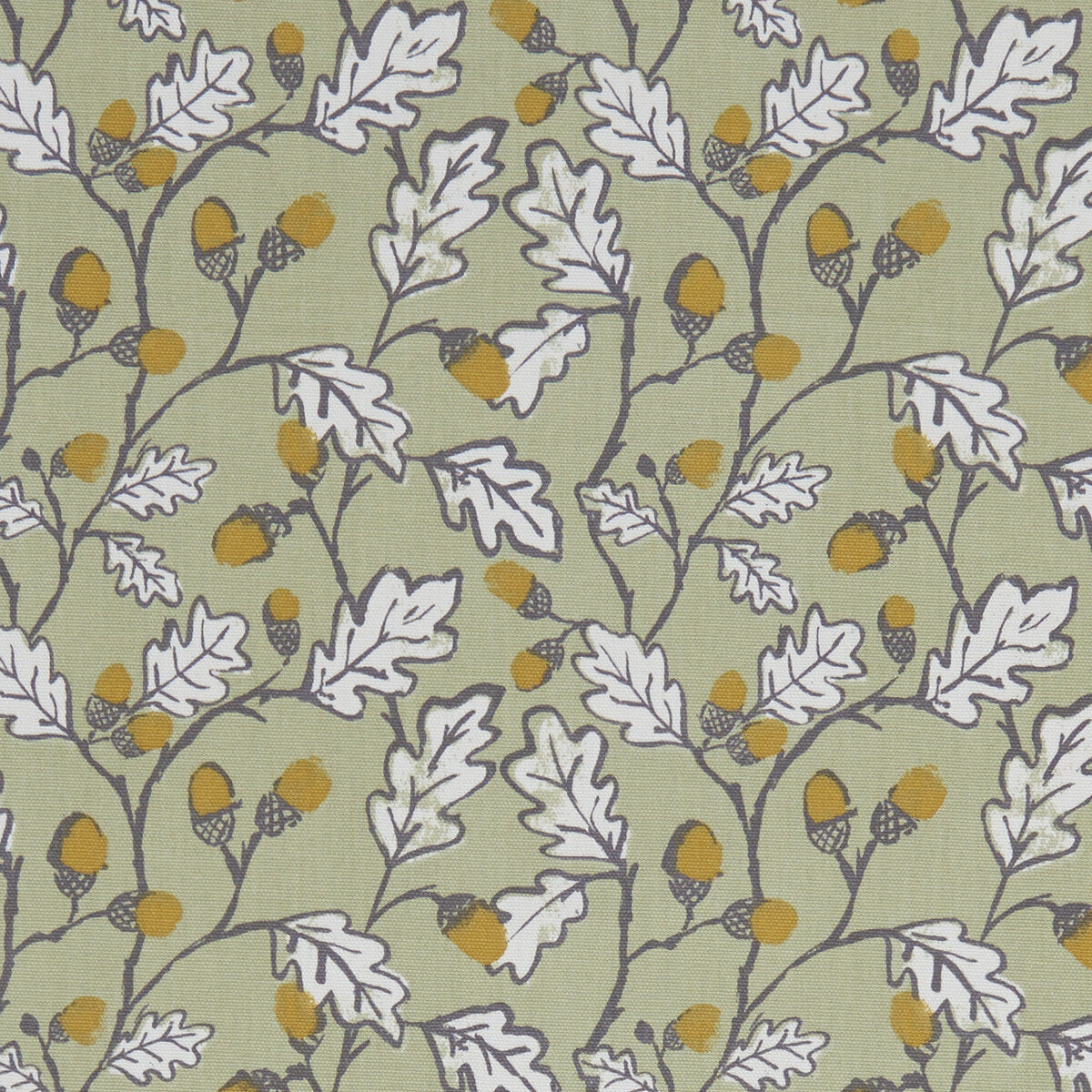 Acorn Trail fabric in sage color - pattern F1182/03.CAC.0 - by Clarke And Clarke in the Land &amp; Sea By Studio G For C&amp;C collection