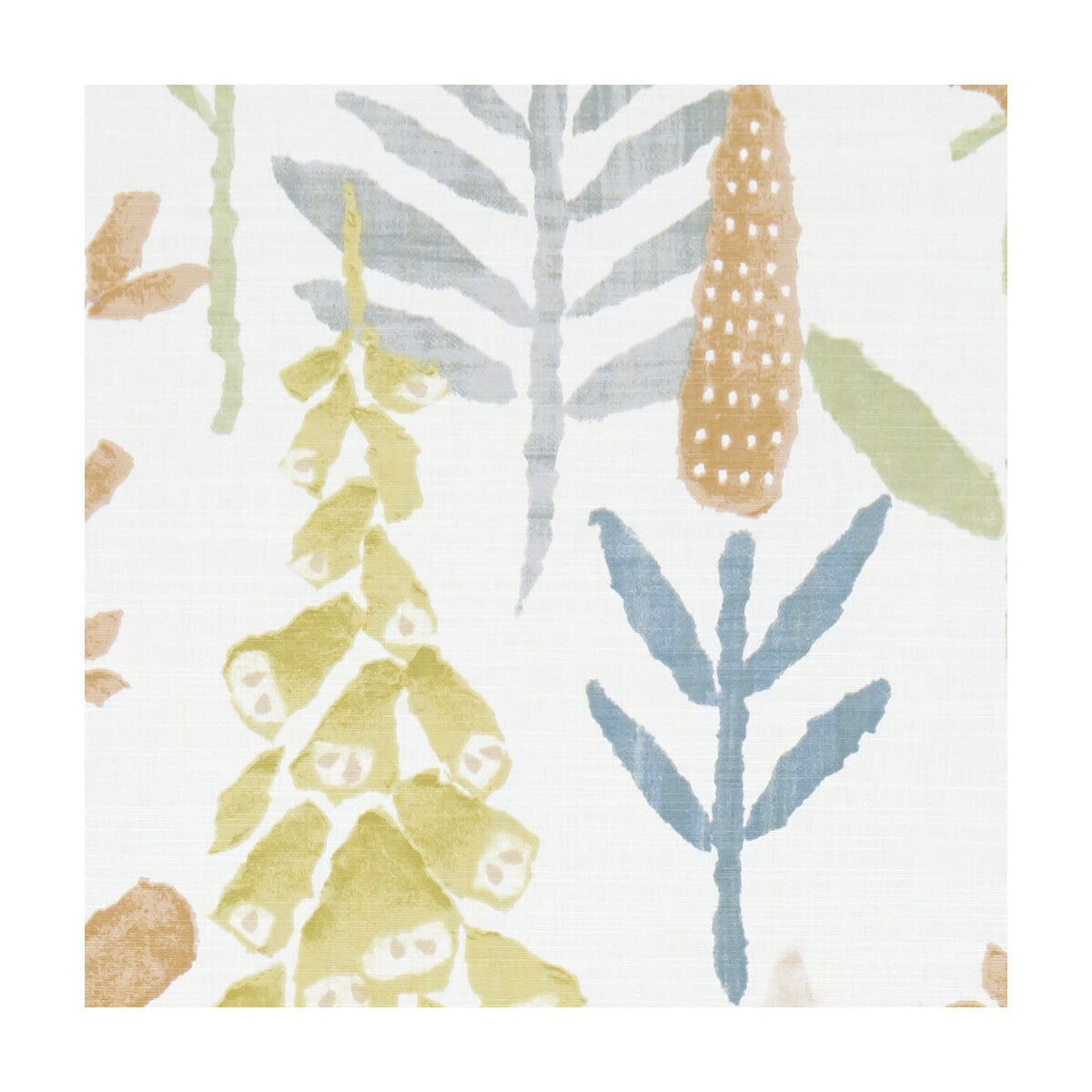 Bellflower fabric in pastel color - pattern F1232/04.CAC.0 - by Clarke And Clarke in the Roof Garden By Studio G For C&amp;C collection