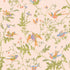 Hummingbirds Cotton Print fabric in orange color - pattern number F125/3010.CS.0 - by Cole & Son in the Cole & Son Selection Of Hummingbirds collection