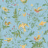 Hummingbirds Cotton Print fabric in yellow blue color - pattern number F125/3011.CS.0 - by Cole & Son in the Cole & Son Selection Of Hummingbirds collection