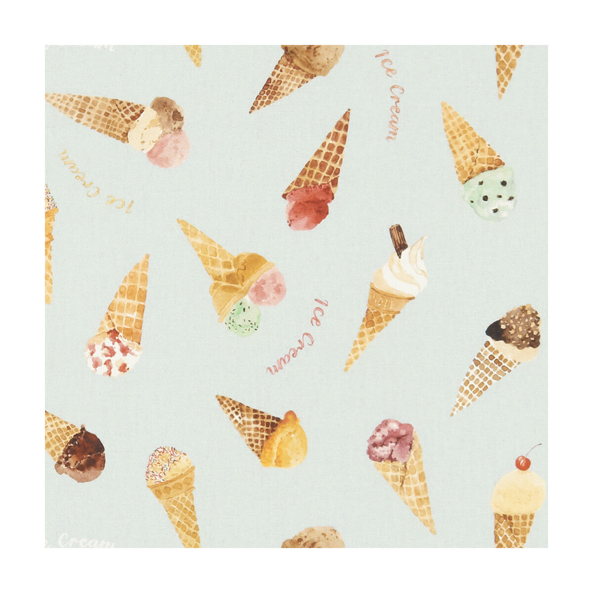 Ice Cream Parlour fabric in blue color - pattern F1268/01.CAC.0 - by Clarke And Clarke in the Village Life By Studio G For C&amp;C collection