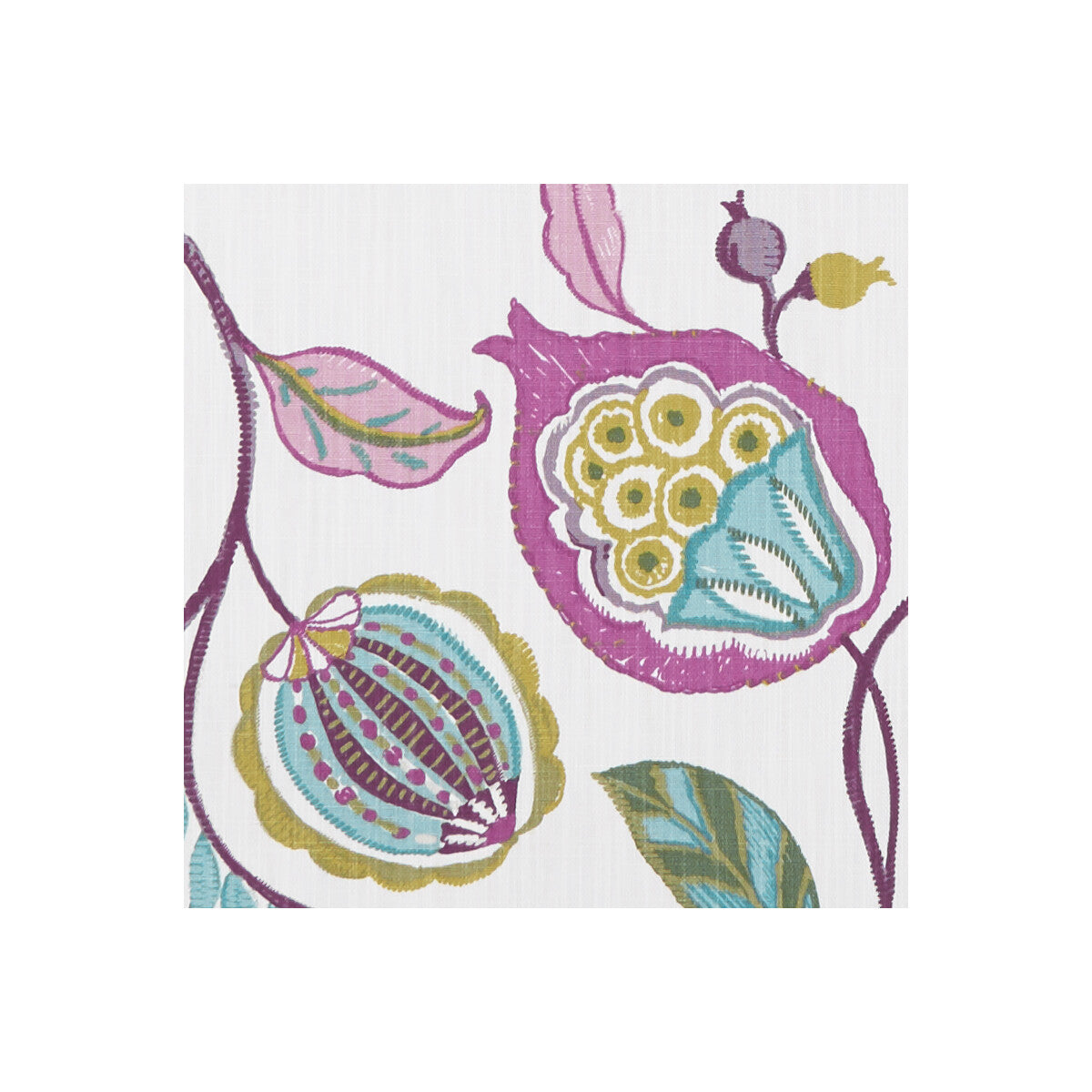 Kayo fabric in damson/jade color - pattern F1288/03.CAC.0 - by Clarke And Clarke in the Clarke &amp; Clarke Oriental Garden collection