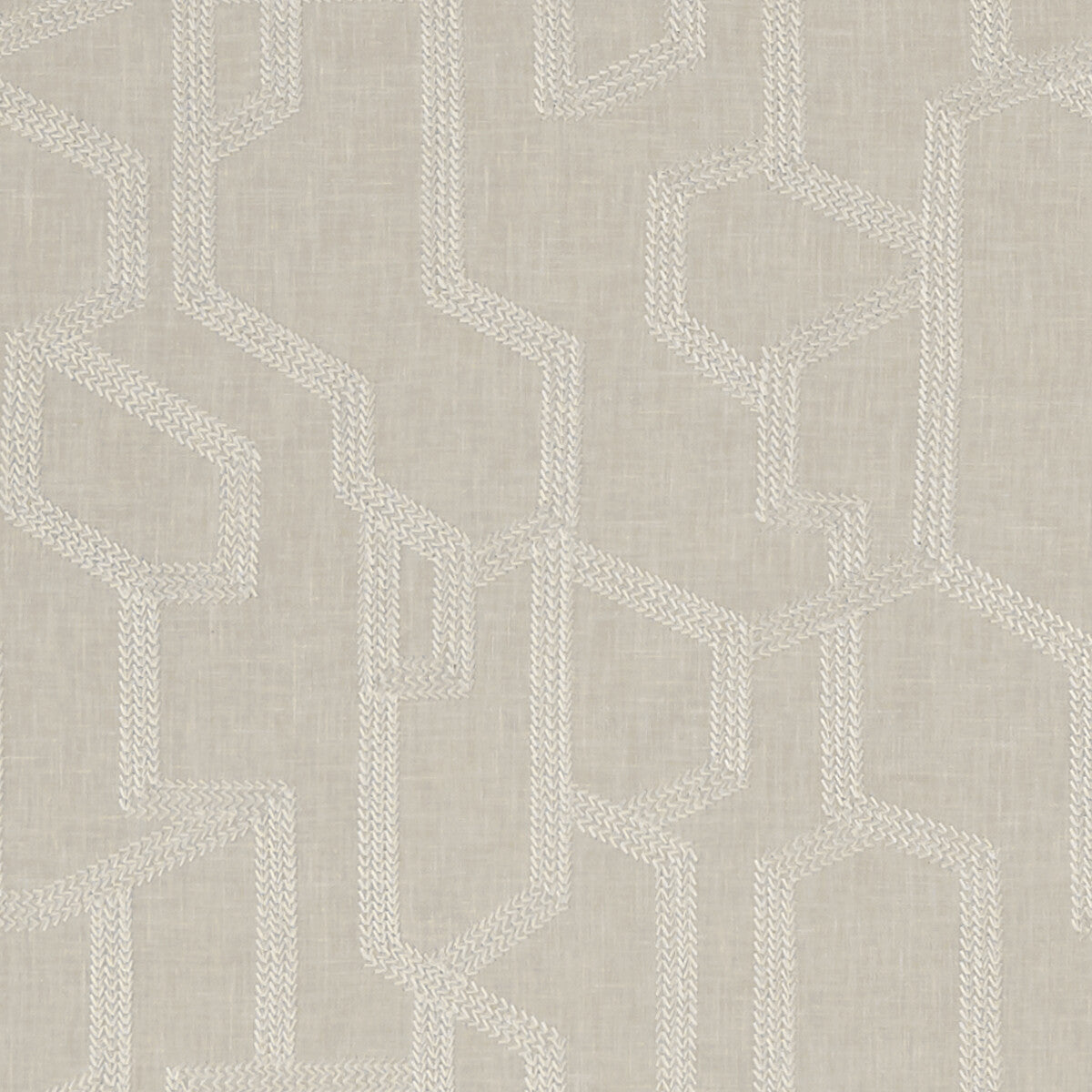 Labyrinth fabric in linen color - pattern F1300/03.CAC.0 - by Clarke And Clarke in the Clarke &amp; Clarke Exotica collection