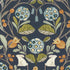 Forester fabric in denim/spice color - pattern F1314/01.CAC.0 - by Clarke And Clarke in the Sherwood By Studio G For C&C collection