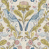 Orchard Birds fabric in birds teal/blush color - pattern F1316/05.CAC.0 - by Clarke And Clarke in the Sherwood By Studio G For C&C collection
