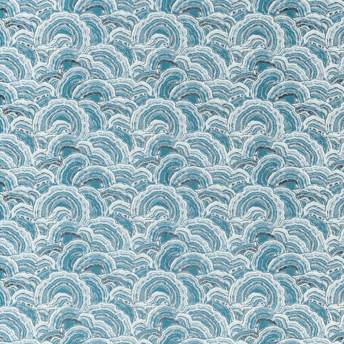 Langei fabric in kingfisher color - pattern F1458/02.CAC.0 - by Clarke And Clarke in the Geomo By Studio G For C&amp;C collection