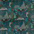 Frontier Velvet fabric in teal color - pattern F1476/01.CAC.0 - by Clarke And Clarke in the Wilderie By Emma J Shipley For C&C collection