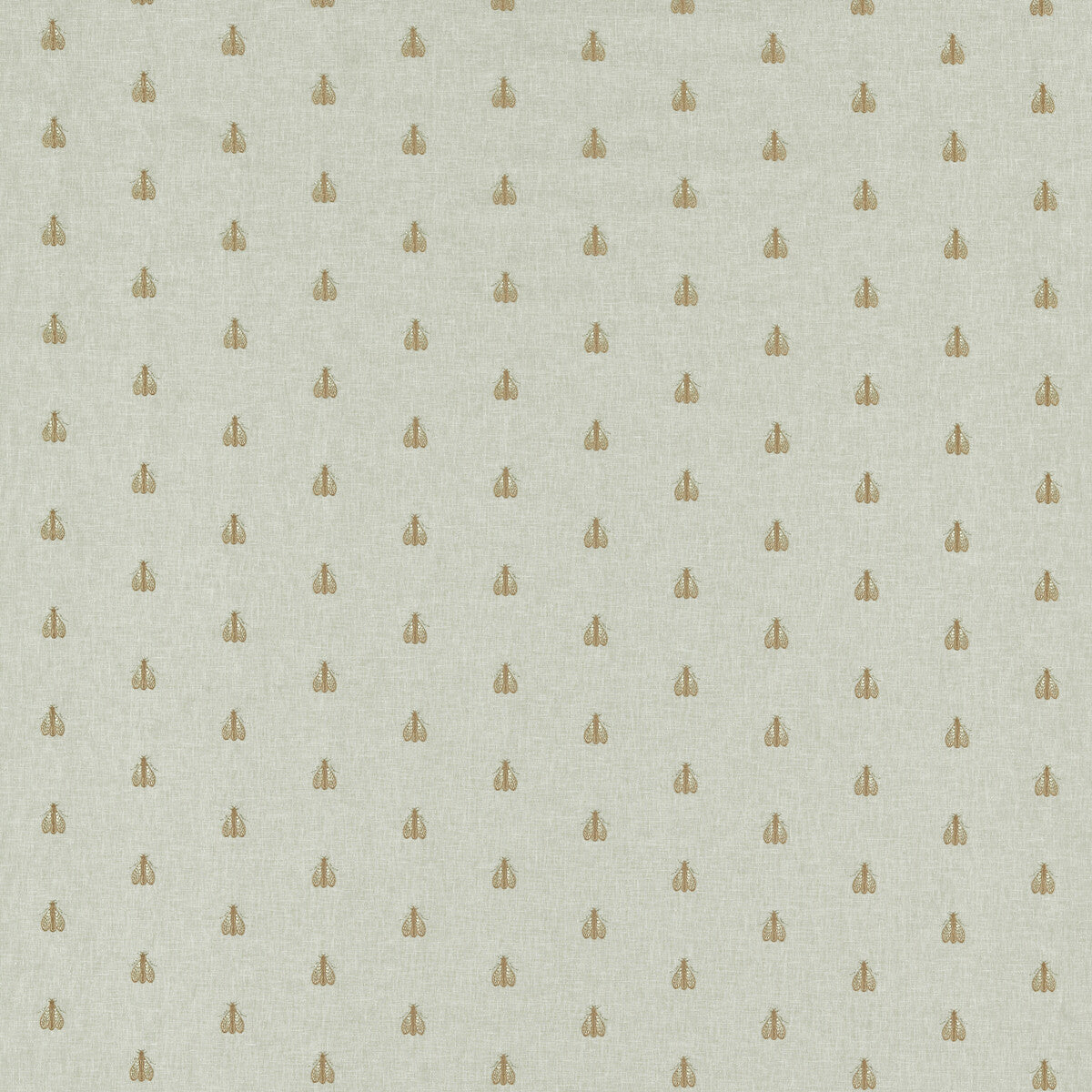 Falena fabric in linen/gold color - pattern F1507/02.CAC.0 - by Clarke And Clarke in the Clarke &amp; Clarke Pomarium collection