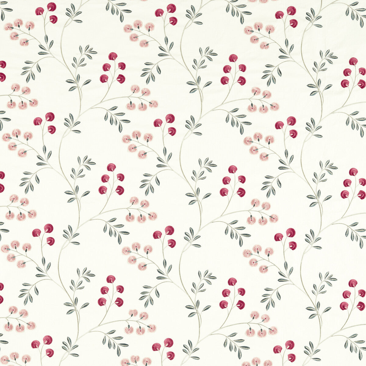 Rochelle fabric in blush/raspberry color - pattern F1556/02.CAC.0 - by Clarke And Clarke in the Clarke &amp; Clarke Pavilion collection