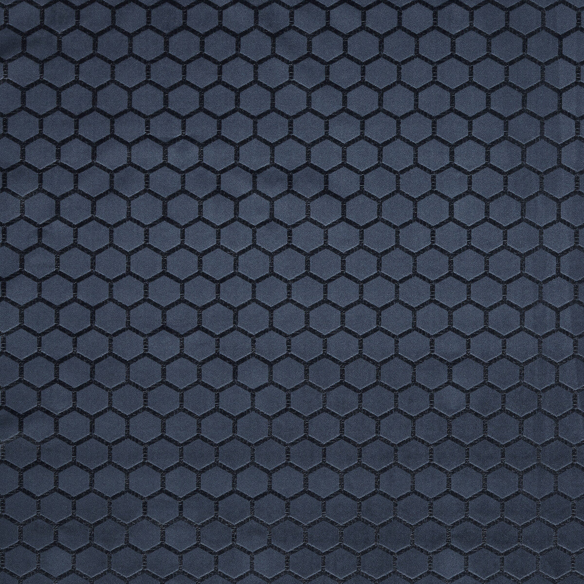 Hexa fabric in midnight color - pattern F1565/04.CAC.0 - by Clarke And Clarke in the Illusion By Studio G For C&amp;C collection