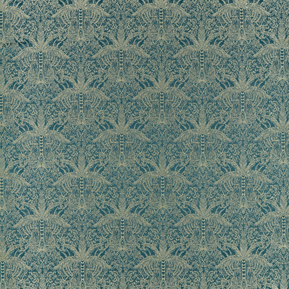 Leopardo fabric in kingfisher jacquard color - pattern F1615/03.CAC.0 - by Clarke And Clarke in the Clarke &amp; Clarke Exotica 2 collection