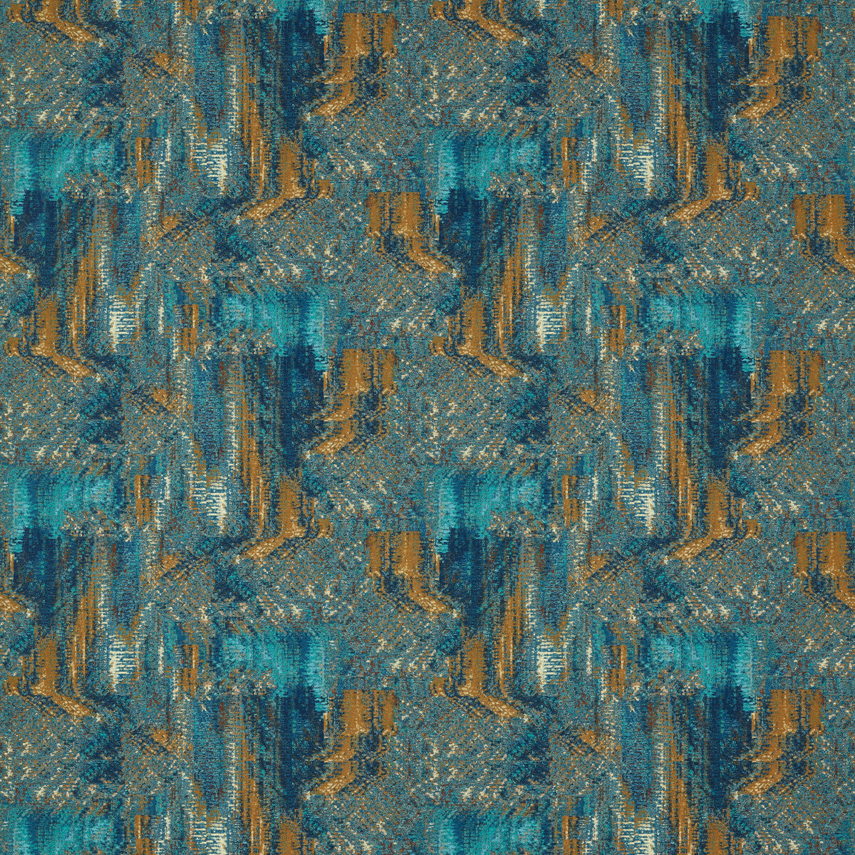Hillcrest Velvet fabric in teal/spice color - pattern F1649/05.CAC.0 - by Clarke And Clarke in the Ferndene collection