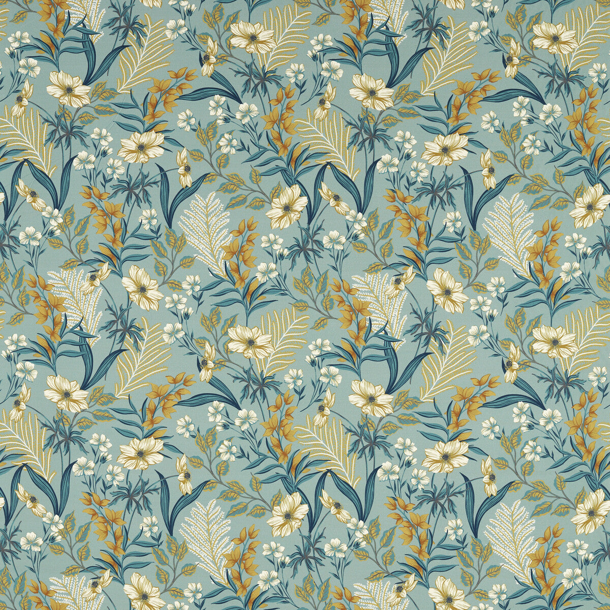 Hazelbury fabric in mineral color - pattern F1650/02.CAC.0 - by Clarke And Clarke in the Ferndene collection