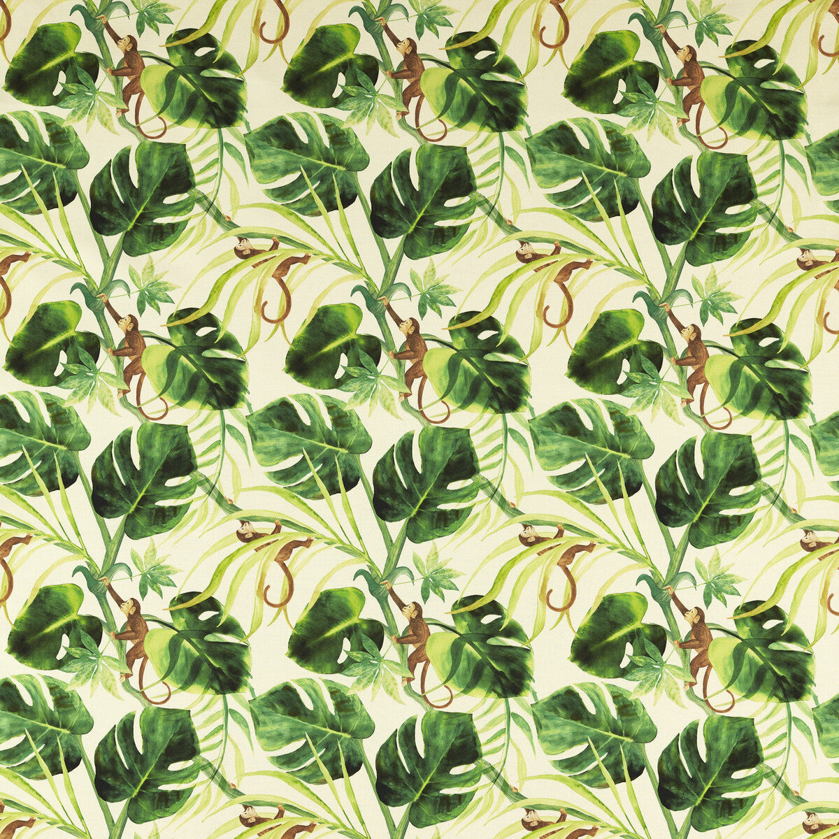 Monkey Biz Outdoor fabric in nat color - pattern F1671/01.CAC.0 - by Clarke And Clarke in the Clarke &amp; Clarke Alfresco collection