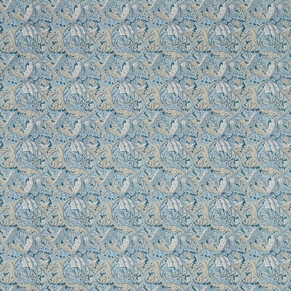 Acanthus fabric in denim color - pattern F1681/01.CAC.0 - by Clarke And Clarke in the Clarke &amp; Clarke William Morris Designs collection