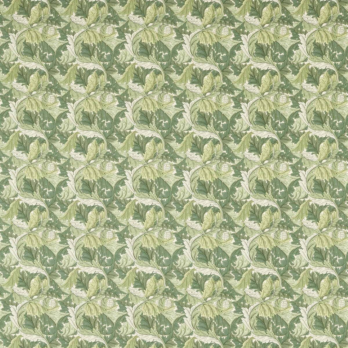 Acanthus fabric in apple/sage color - pattern F1681/02.CAC.0 - by Clarke And Clarke in the Clarke &amp; Clarke William Morris Designs collection