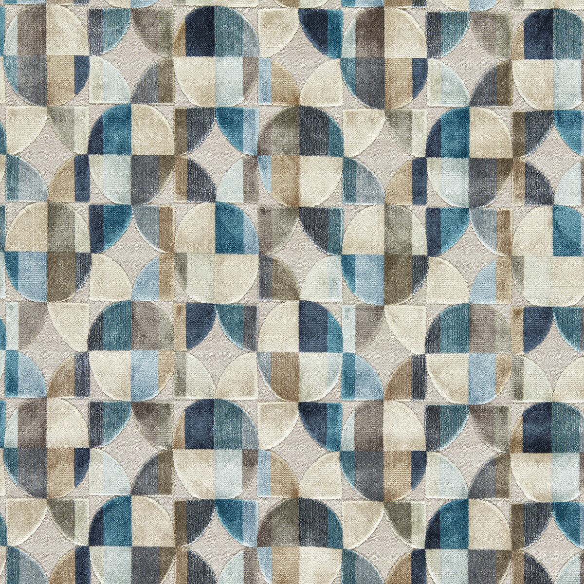 Delaunay fabric in denim color - pattern F1682/01.CAC.0 - by Clarke And Clarke in the Urban collection