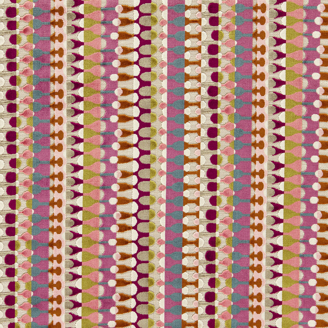 Orpheus fabric in magenta peacock color - pattern F1687/02.CAC.0 - by Clarke And Clarke in the Urban collection