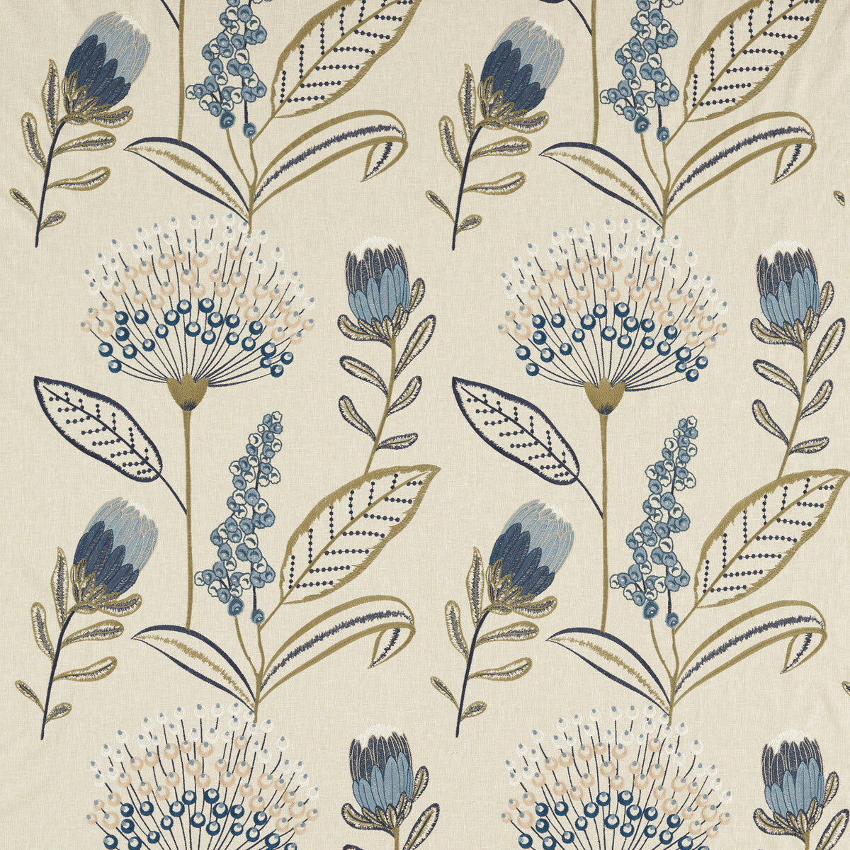 Protini fabric in denim color - pattern F1715/01.CAC.0 - by Clarke And Clarke in the Breegan Jane Fabrics collection