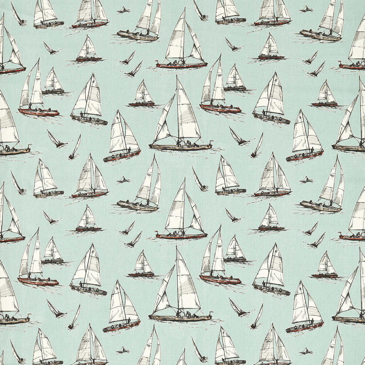 Sailing fabric in yacht color - pattern number F1728/02.CAC.0 - by Clarke And Clarke in the Clarke &amp; Clarke Marina collection